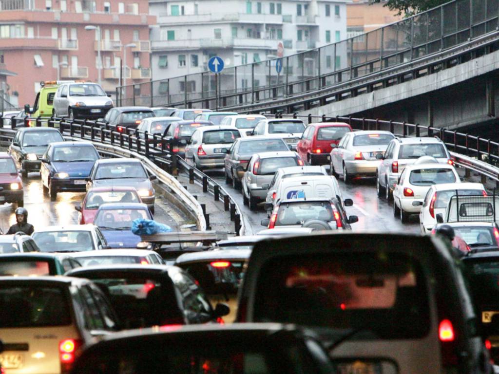 Traffico in tllt a Bergamo