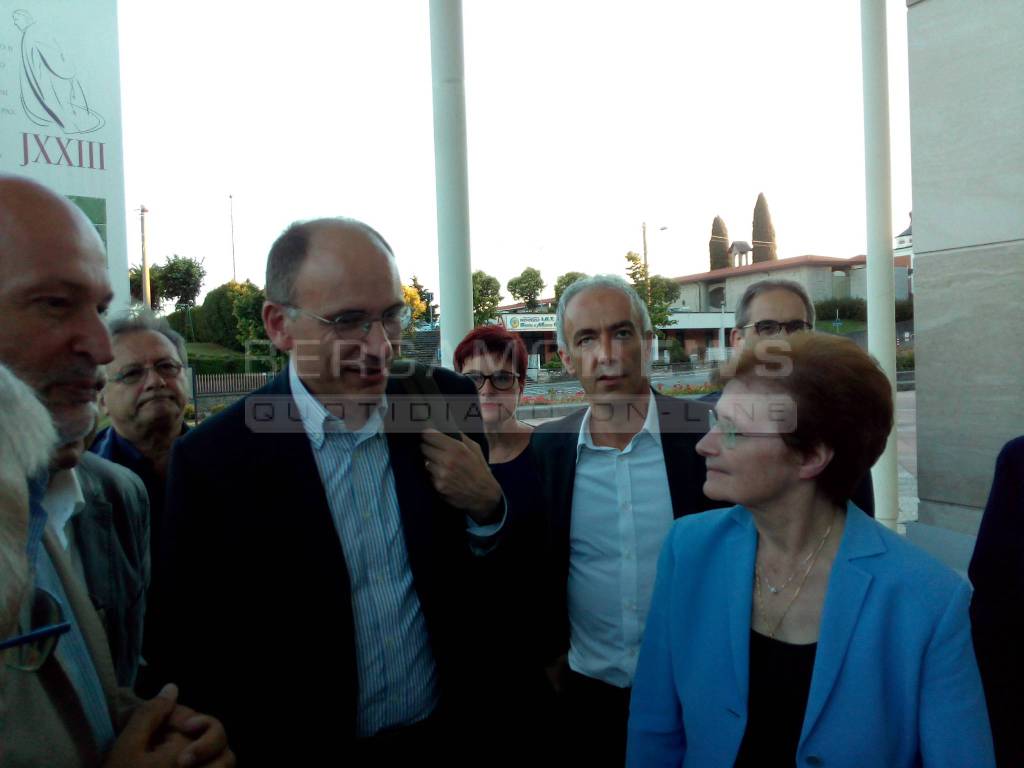 L'onorevole Letta a Sotto il Monte