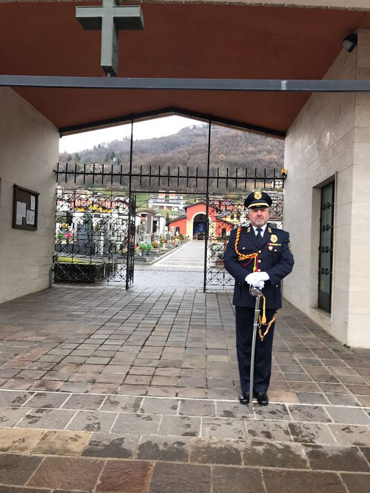 Il comandante Mirko Rossi a Gandino