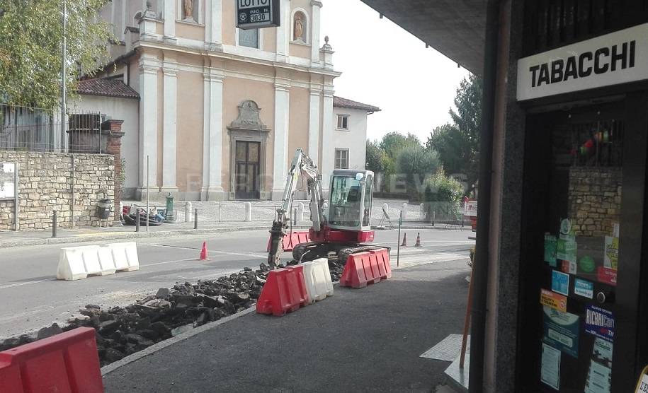 i lavori in corso a San Colombano