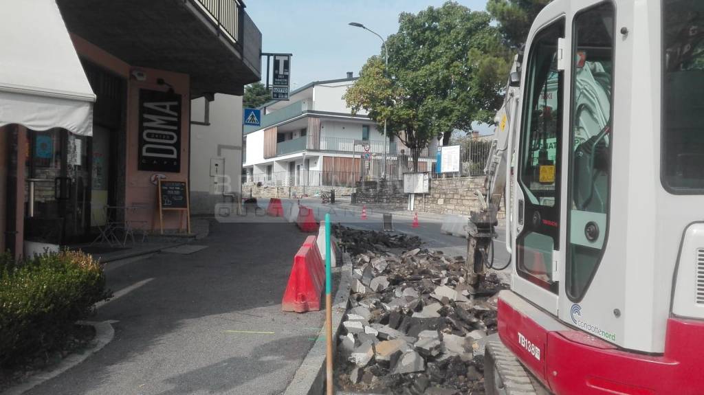 I lavori in corso a San Colombano