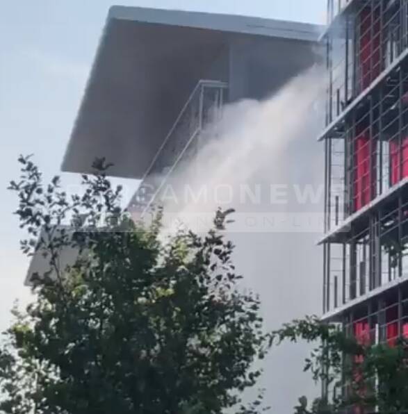 Incendio alla Torre 7 dell'ospedale di Bergamo