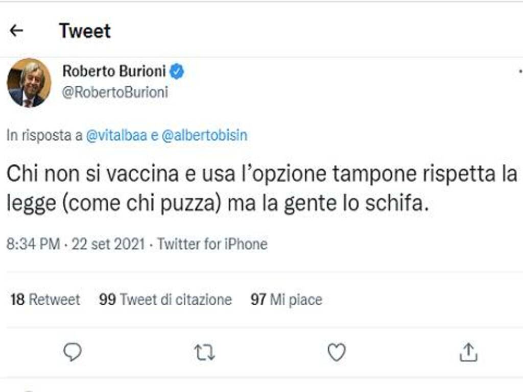 Tweet contro i No vax: Burioni