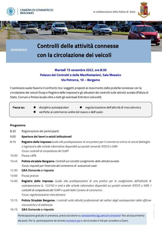 seminario camera di commercio circolazione veicoli