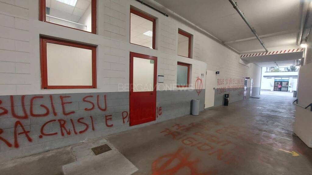 RAID vandalico alla sede Unibg 