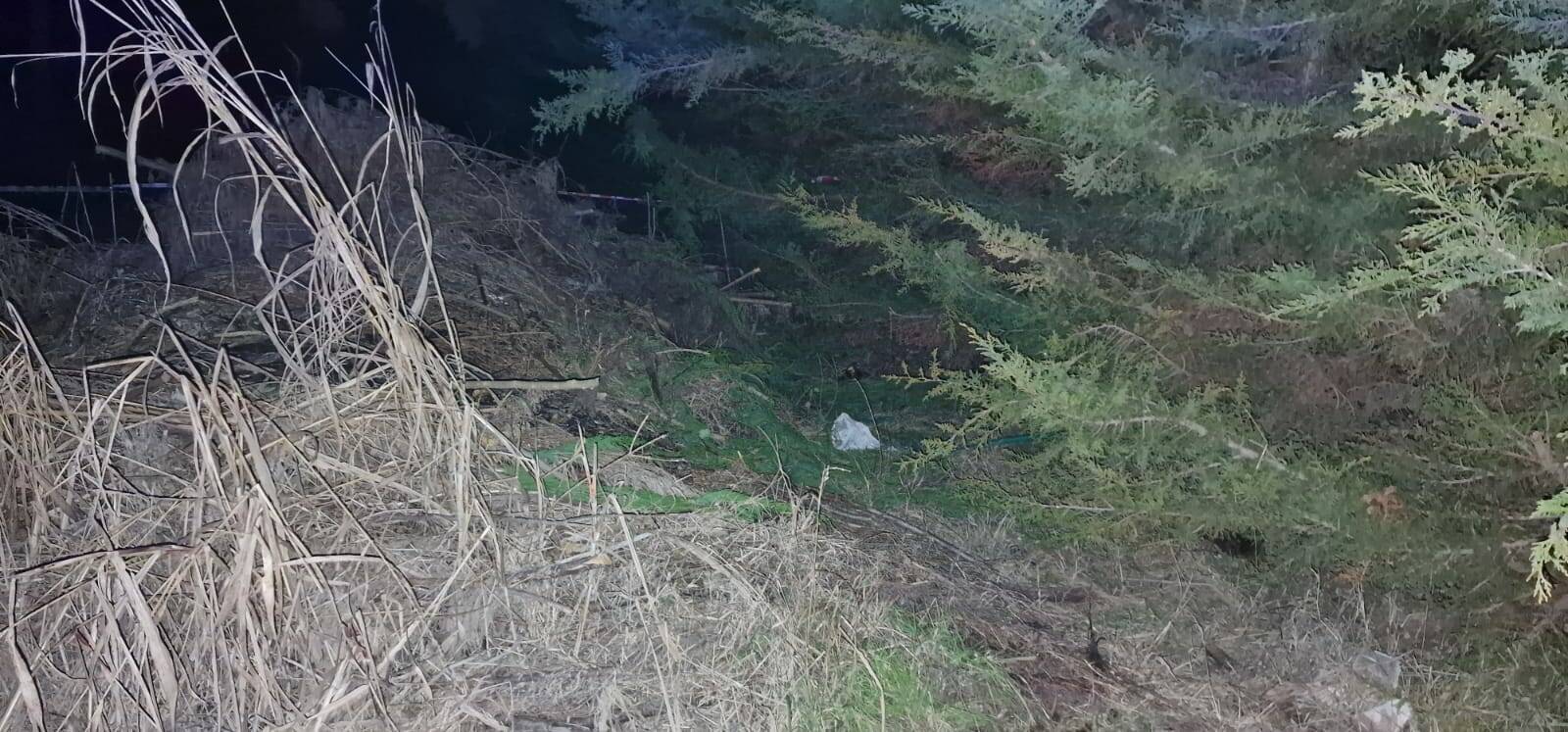 La fiaccolata vicino al luogo del ritrovamento