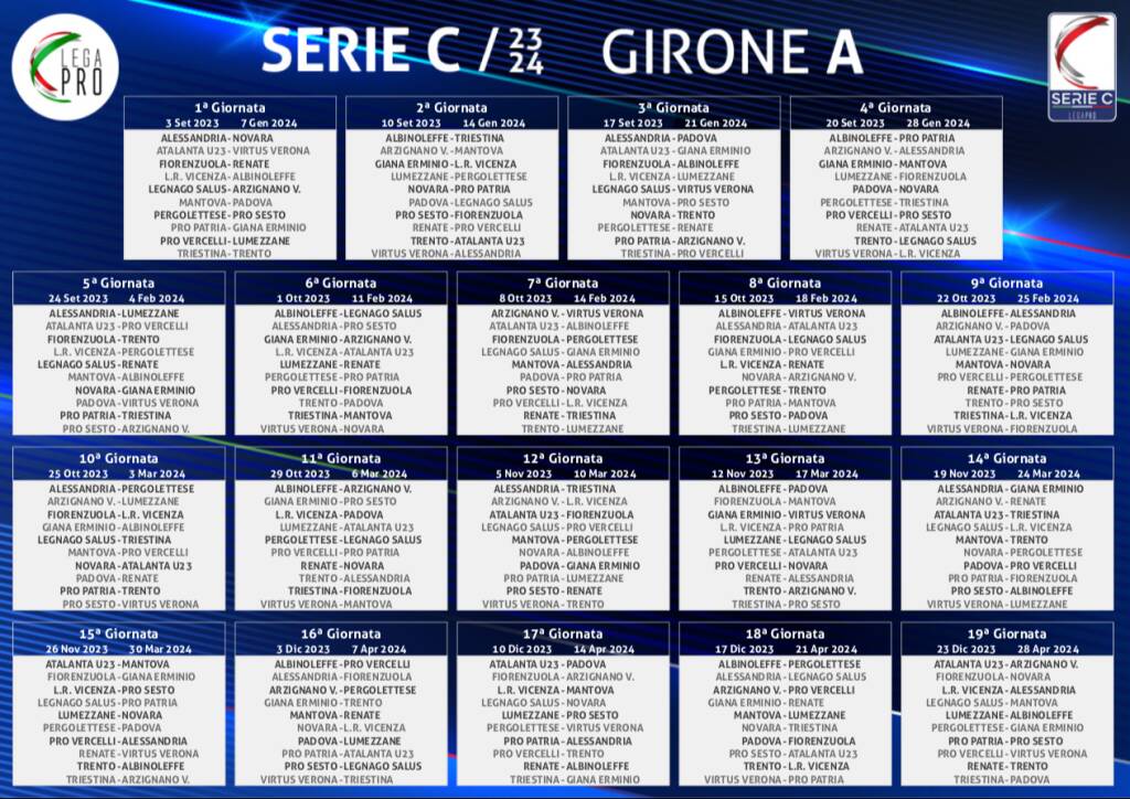 calendario serie c