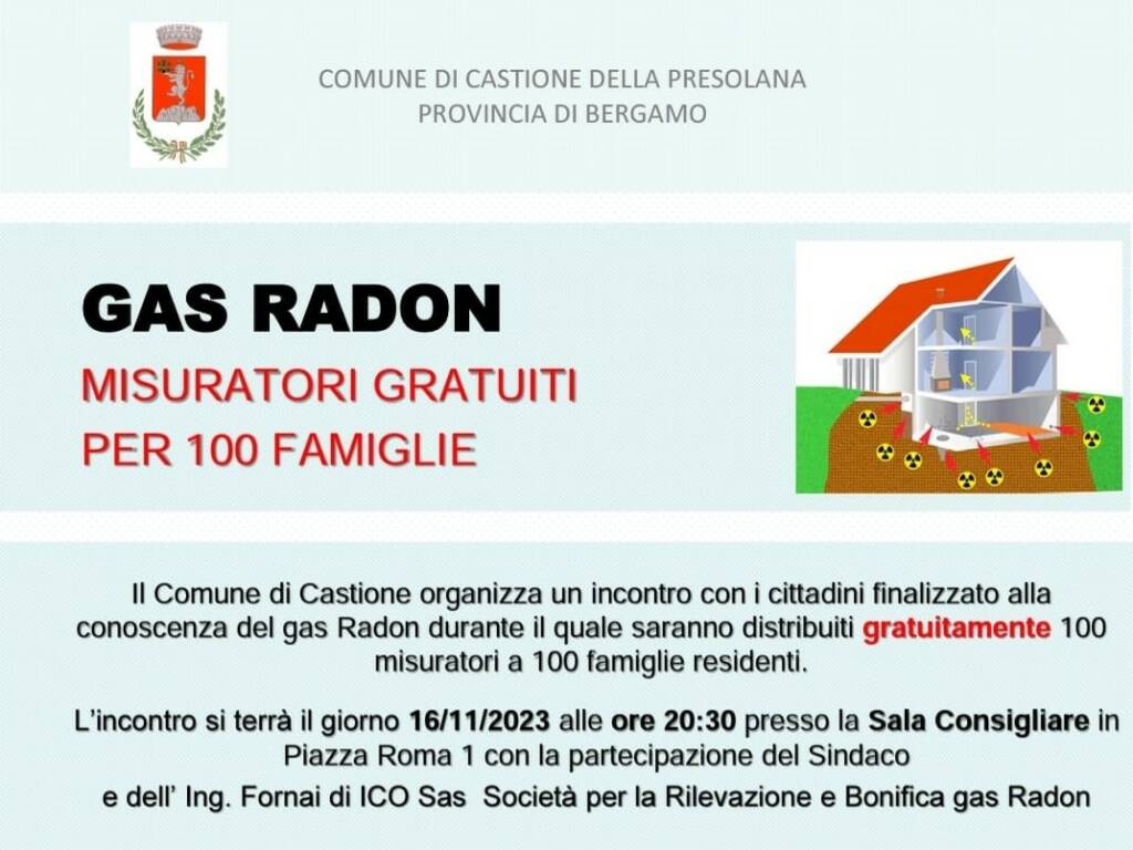 castione gas radon