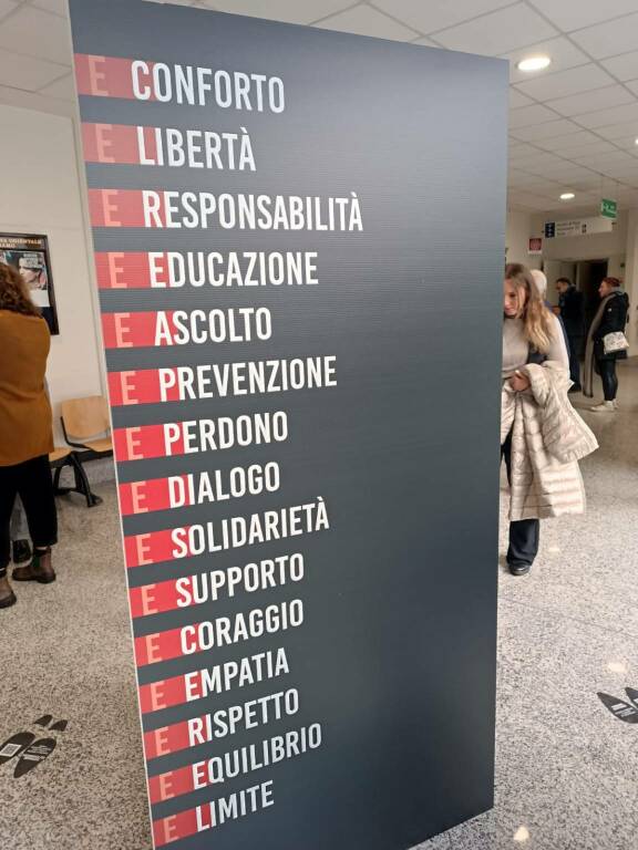 In tribunale la mostra degli studenti del Fantoni contro la violenza sulle donne 