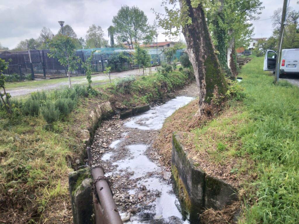 Sversamento di idrocarburi nella roggia Nuova di Azzano