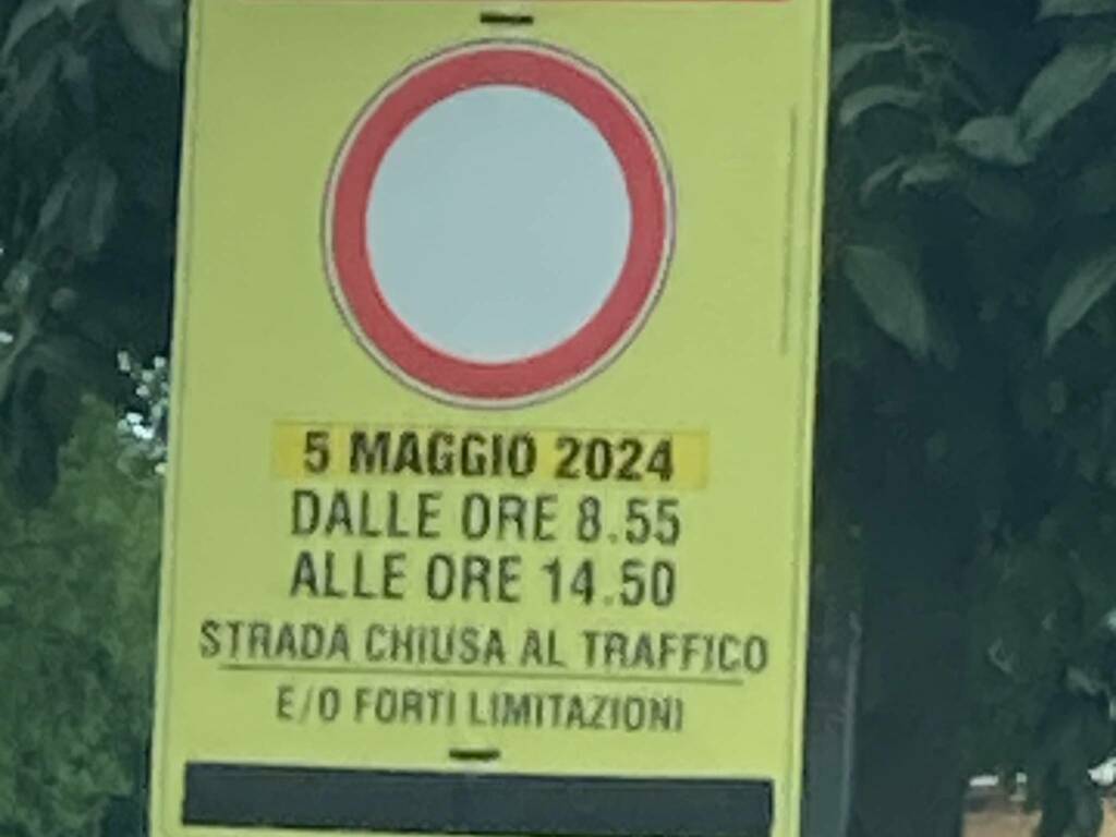 chiusura al traffico granfondo