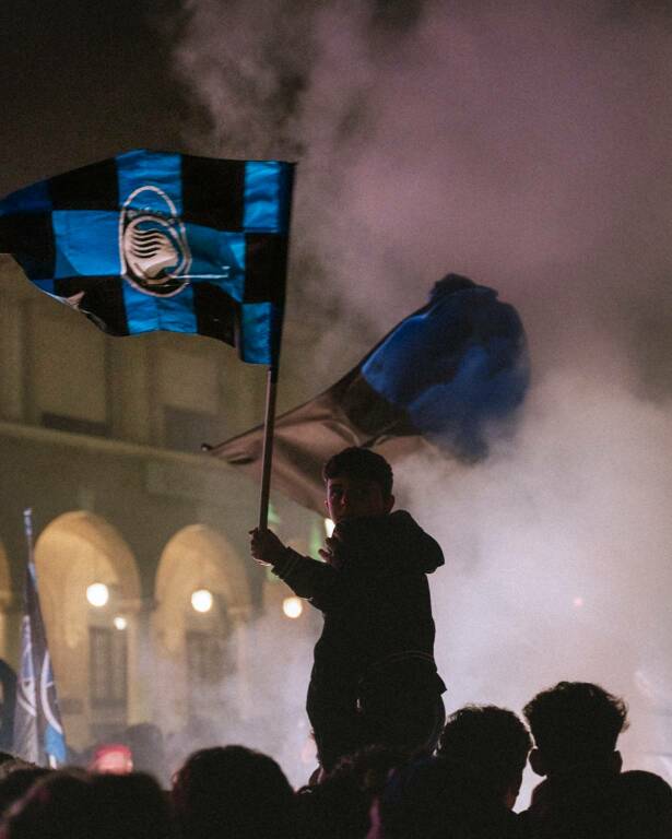 L'Atalanta vince l'Europa League: la festa in centro a Bergamo 