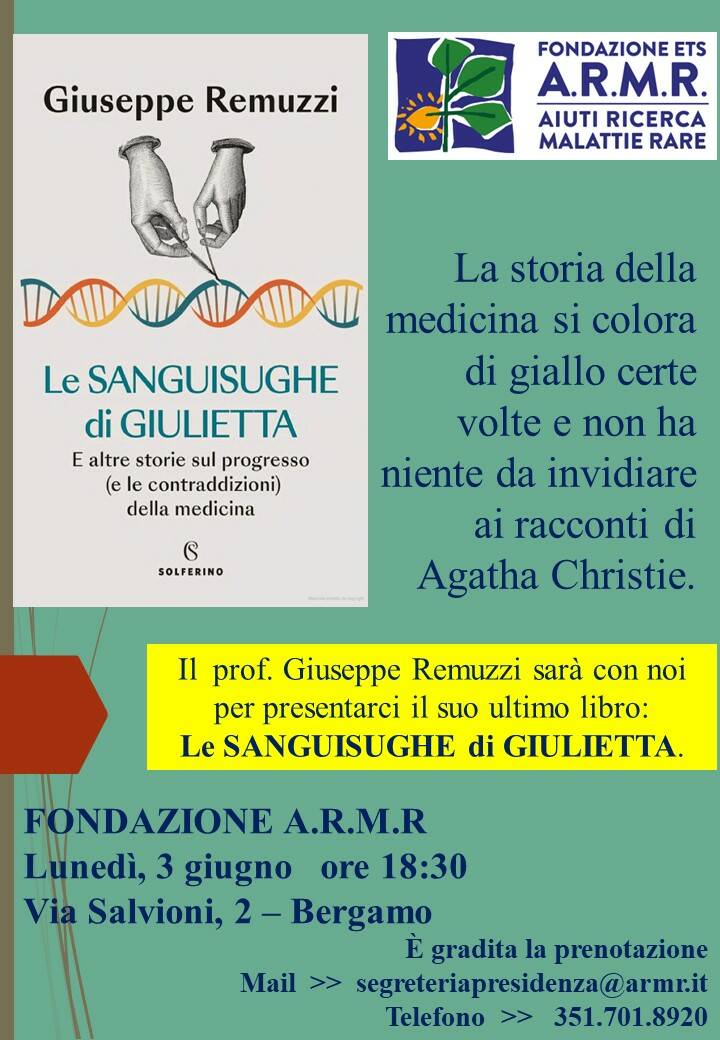 Remuzzi presenta il suo nuovo libro alla Fondazione Armr