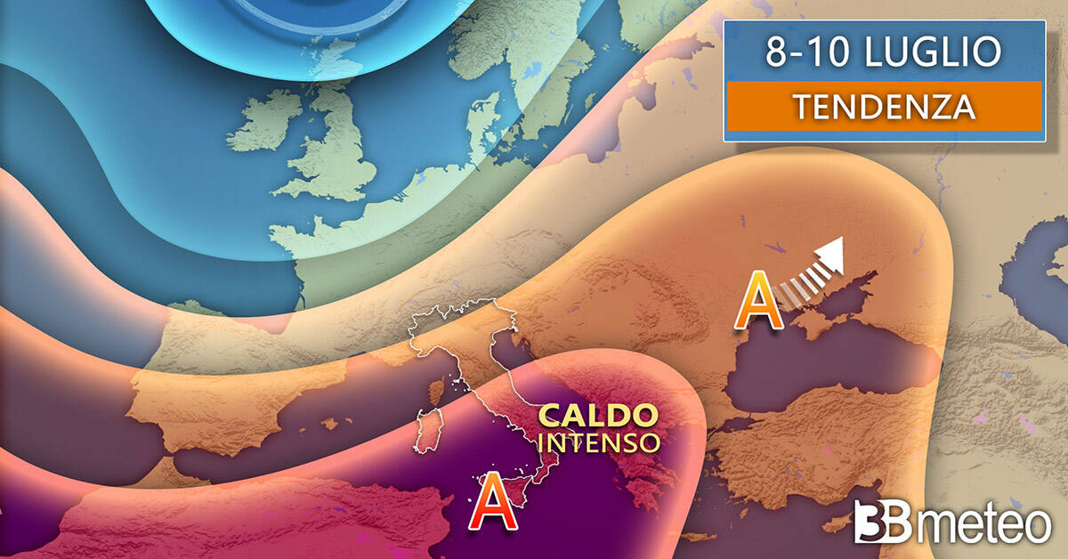 Weekend con temporali al nord, poi sull’Italia arriverà il grande caldo