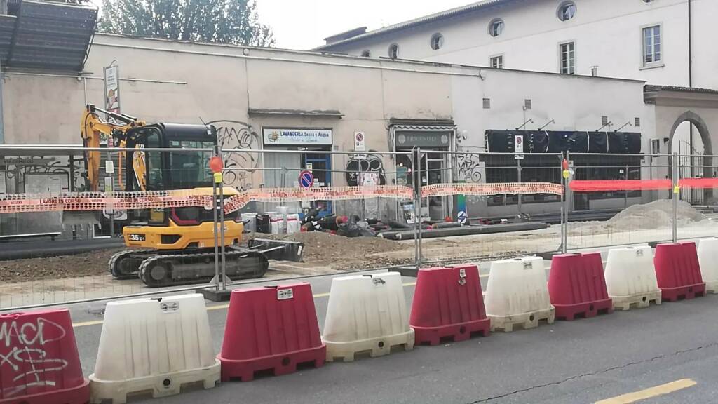 Bergamo, il cantiere in via Camozzi