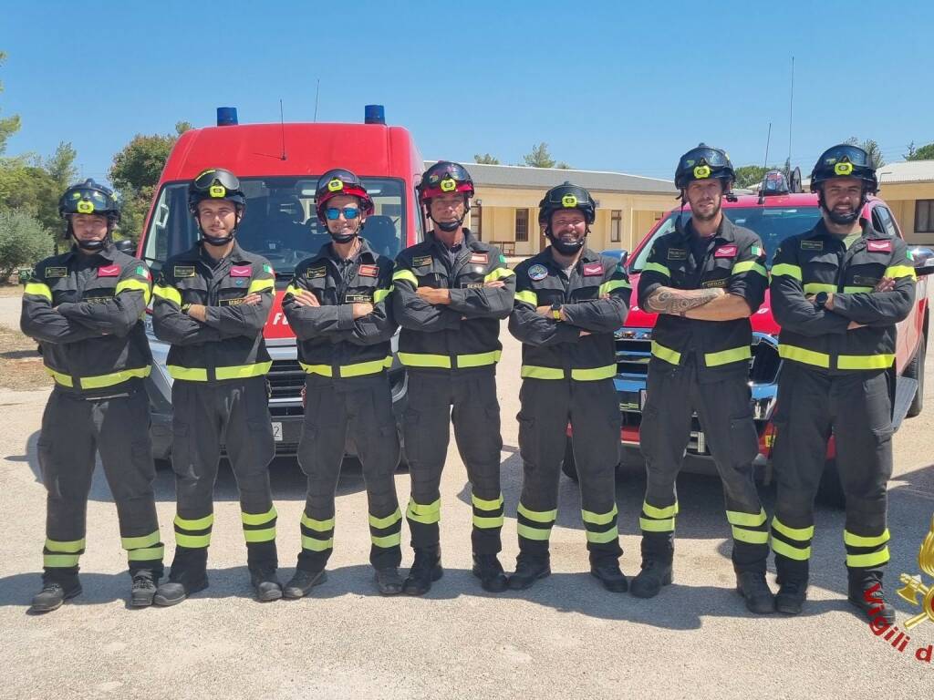 incendio Atene vigili del fuoco bergamo