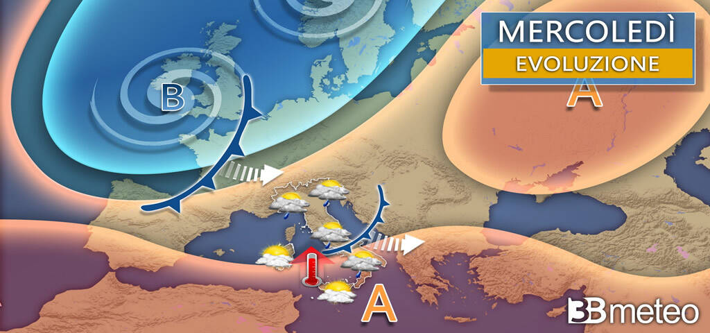 Settimana movimentata tra piogge, temporali ma anche caldo fuori stagione